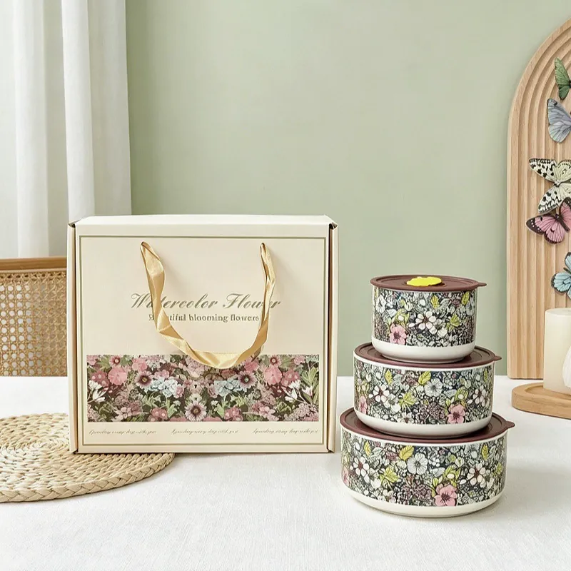 طقم أوعية تخزين سيراميك من 3 قطع tableware view 7