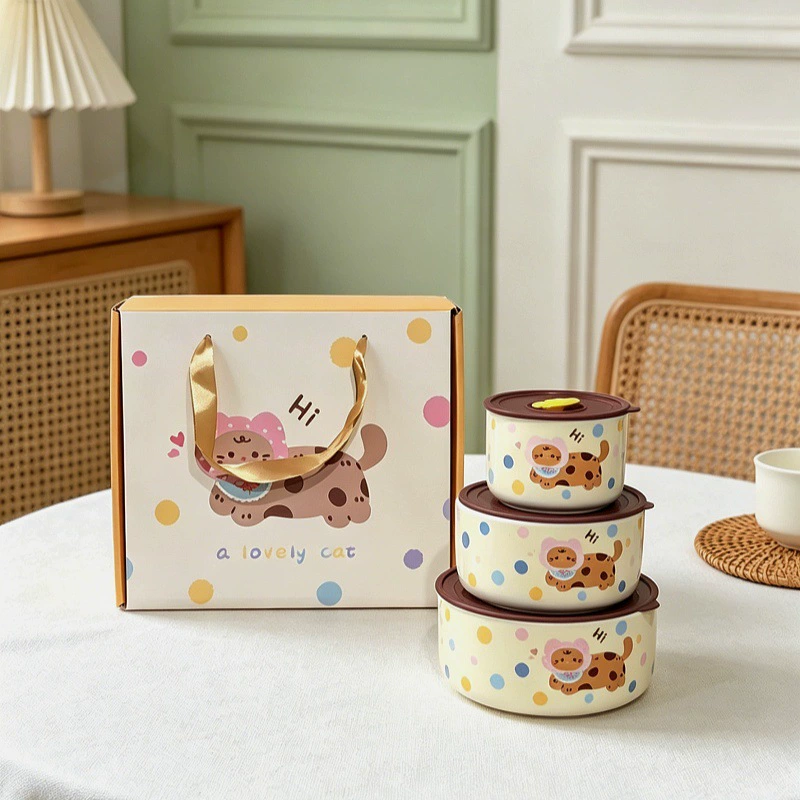 طقم أوعية تخزين سيراميك من 3 قطع tableware view 9