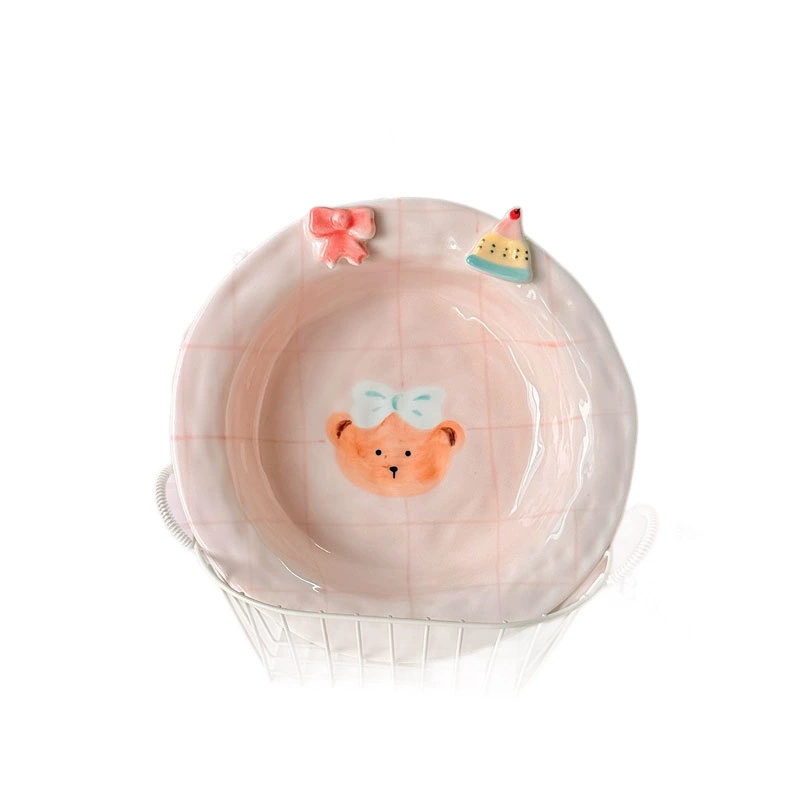 Service de table en céramique ours rose tableware view 5
