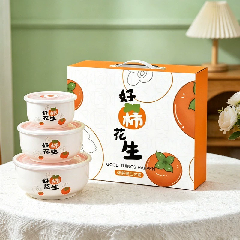 Ensemble de bols de rangement en céramique avec couvercles tableware view 6