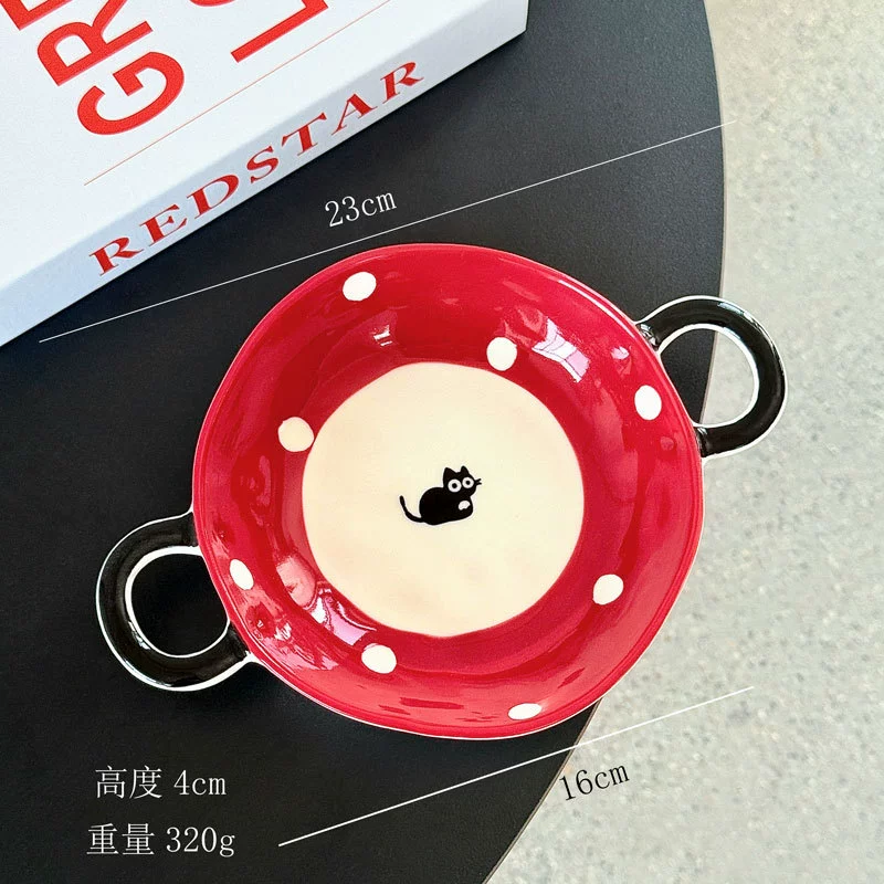 고양이 귀 도자기 수프 볼 tableware view 5