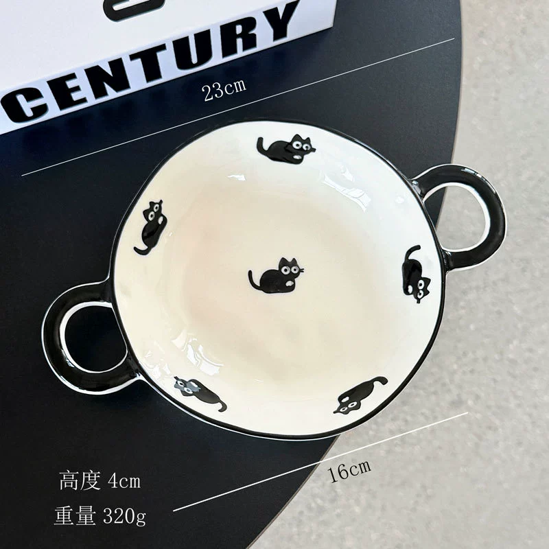 고양이 귀 도자기 수프 볼 tableware view 6