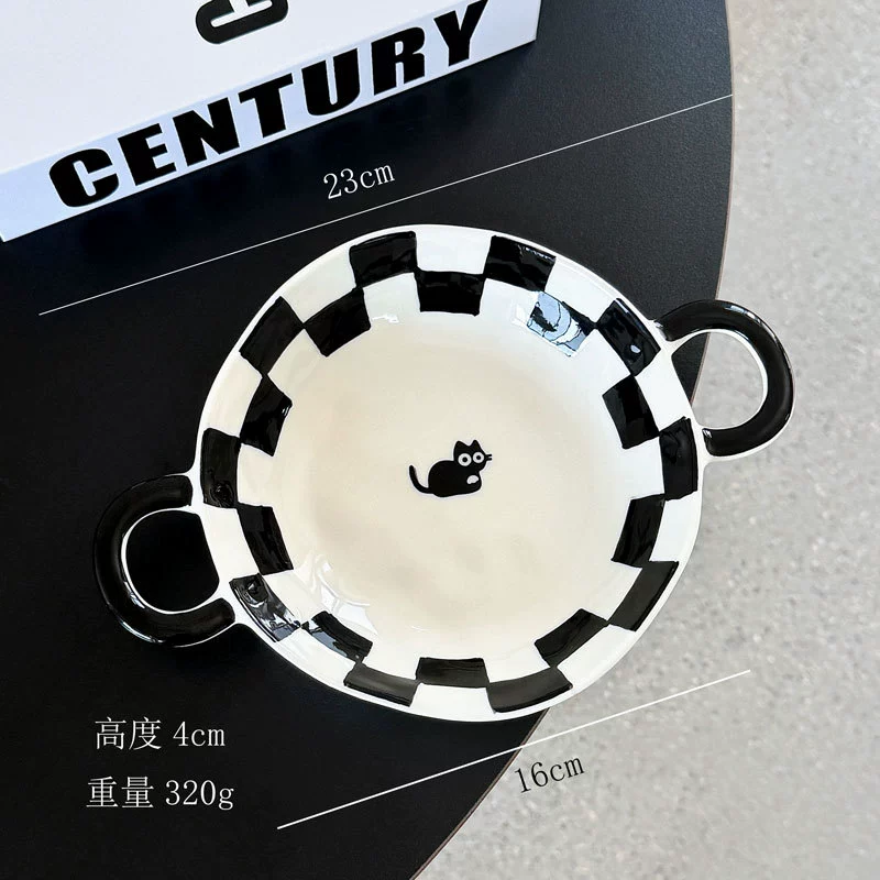 고양이 귀 도자기 수프 볼 tableware view 8