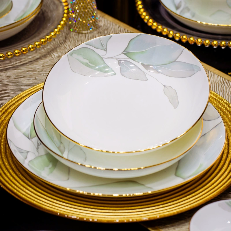 Set de vaisselle en porcelaine osseuse de style chinois moderne tableware view 3