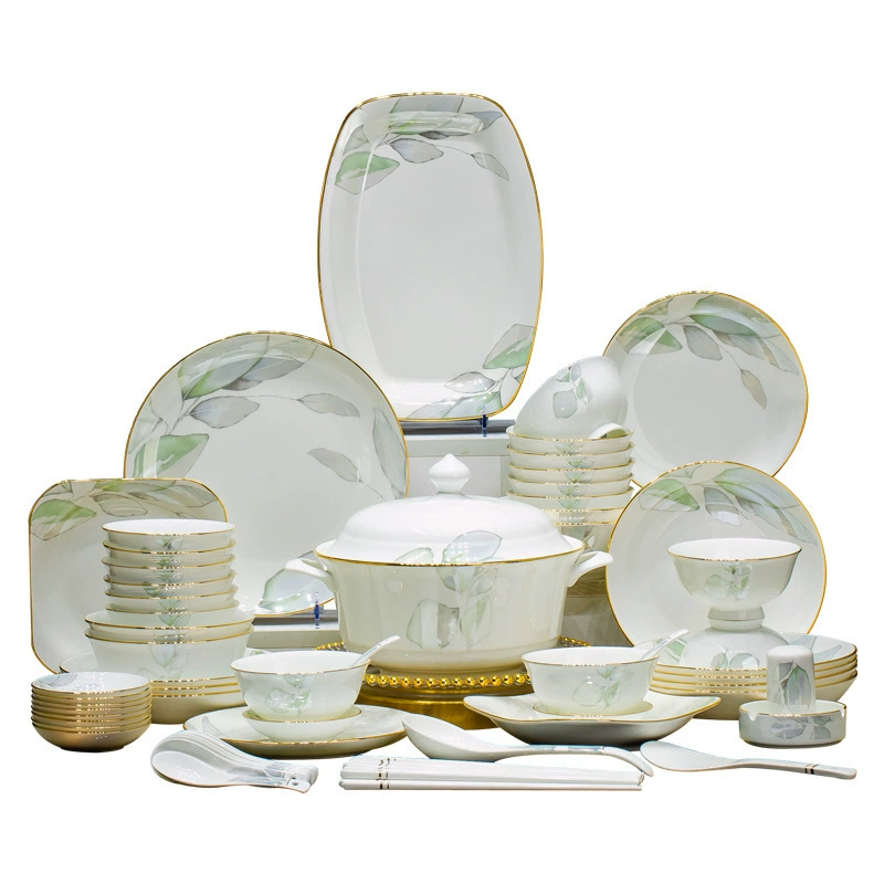 Set de vaisselle en porcelaine osseuse de style chinois moderne tableware view 5