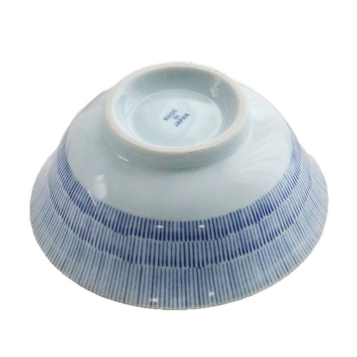 Porcelain Noodle Bowl with Blue Line tableware view 5