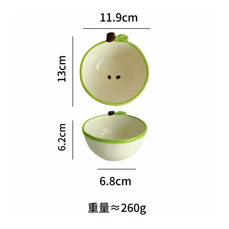 طقم أطباق تفاحة خزفي tableware view 7