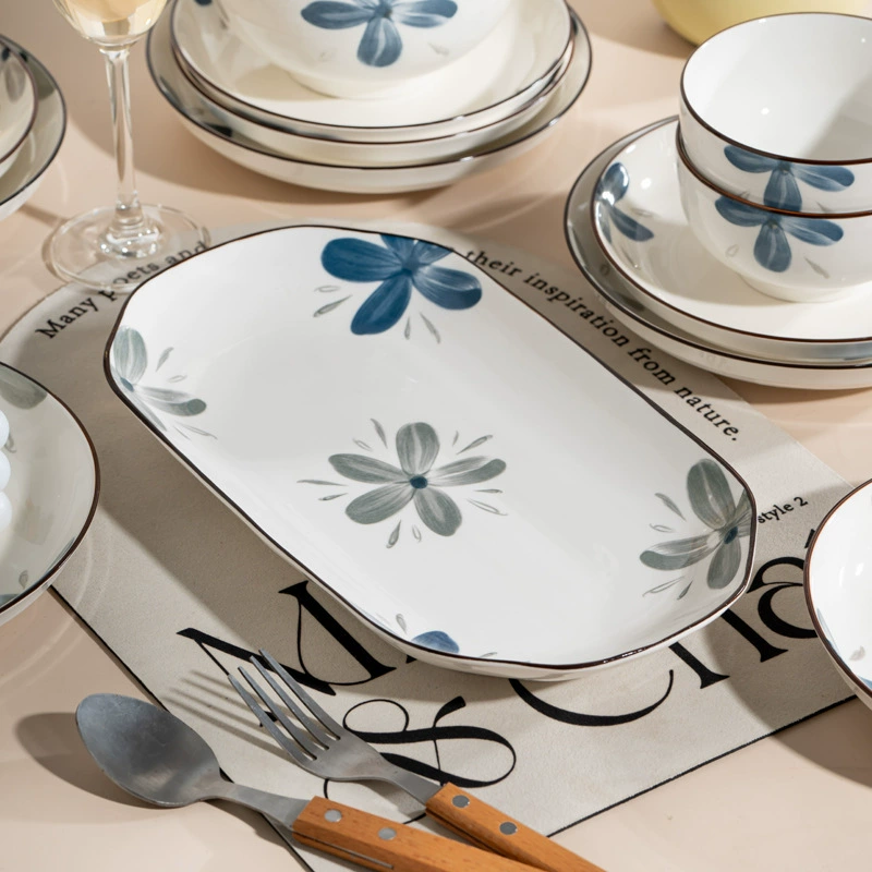 Japanese Orchid Ceramic Tableware Set tableware view 3