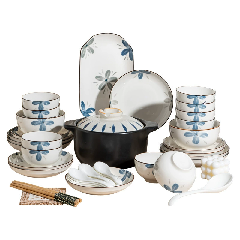 Japanese Orchid Ceramic Tableware Set tableware view 5