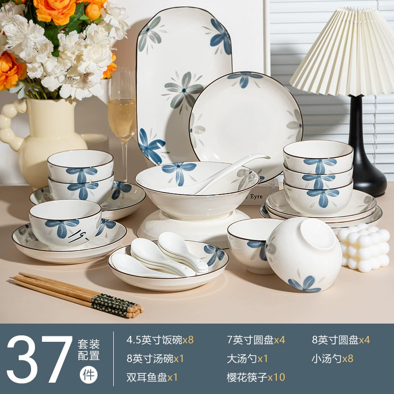 Japanese Orchid Ceramic Tableware Set tableware view 11
