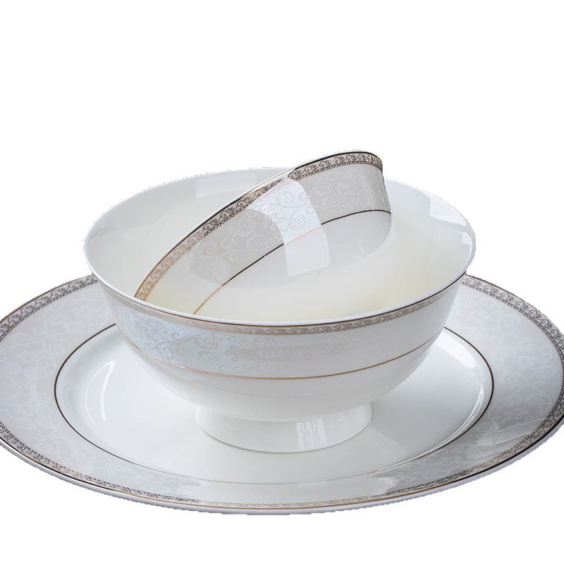 Set de vaisselle en porcelaine osseuse de style nordique tableware view 5