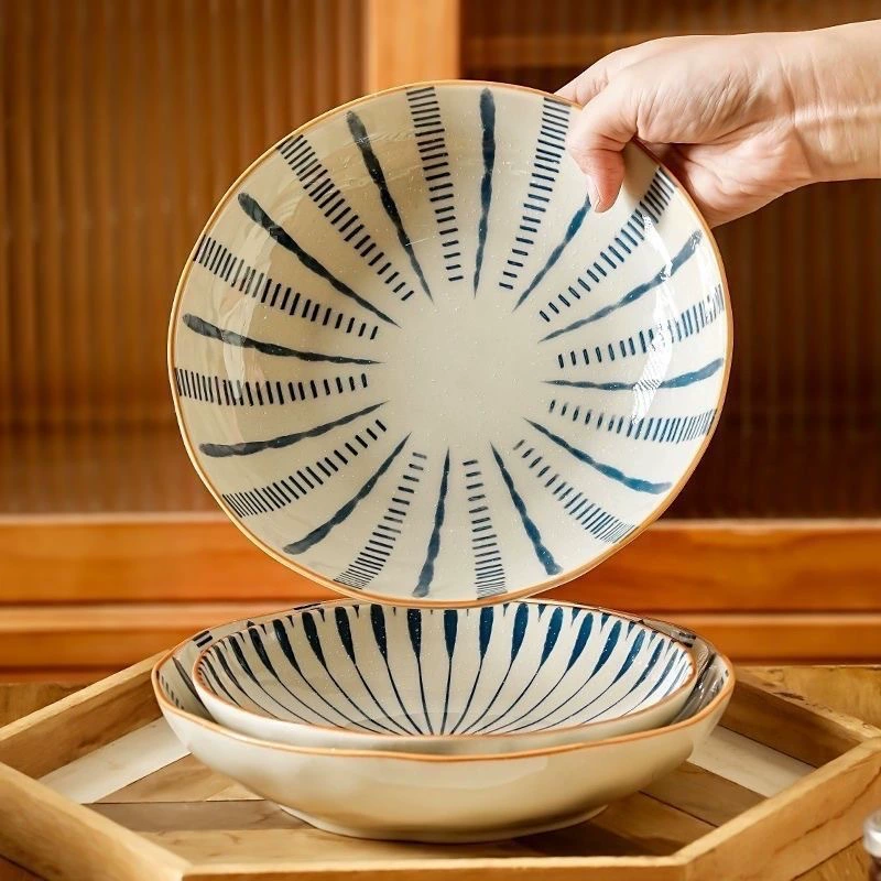 Japanese Round Ceramic Soup Plate