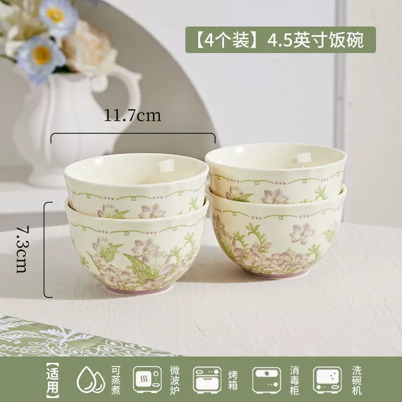 Underglaze Ceramic Rice Bowl tableware view 8