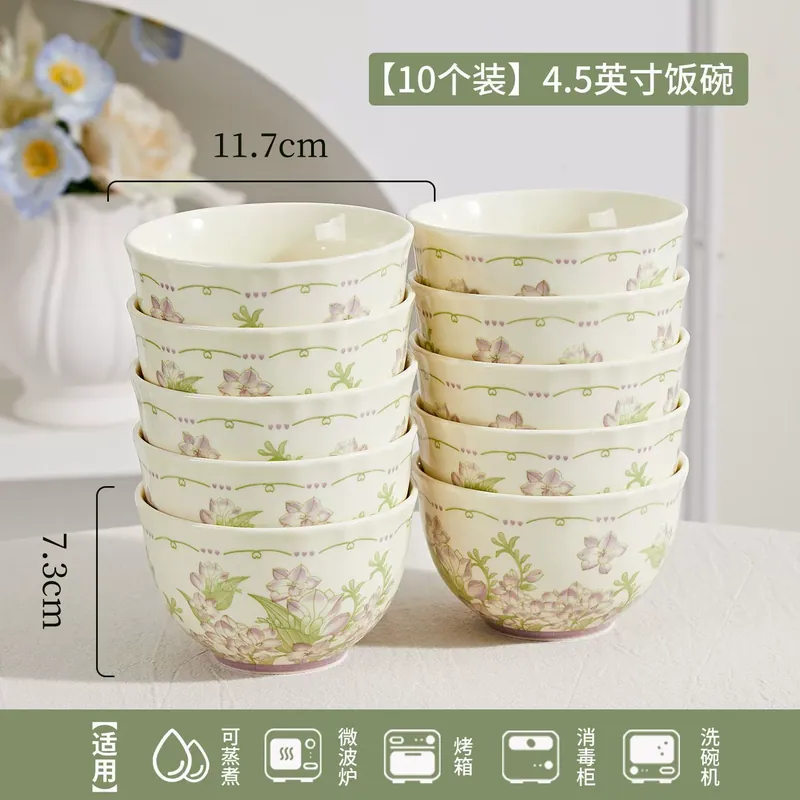 Underglaze Ceramic Rice Bowl tableware view 11