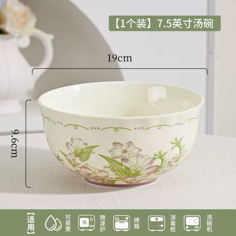Set de bol et assiette en céramique sous glaçure tableware view 8