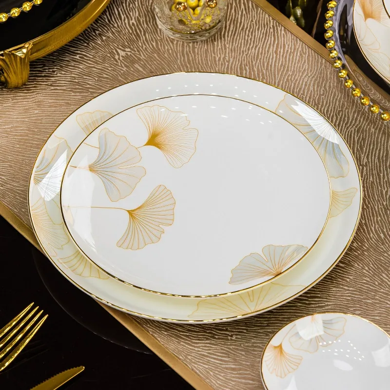 طقم أدوات مائدة بورسلين عظمي بأسلوب صيني جديد tableware view 3