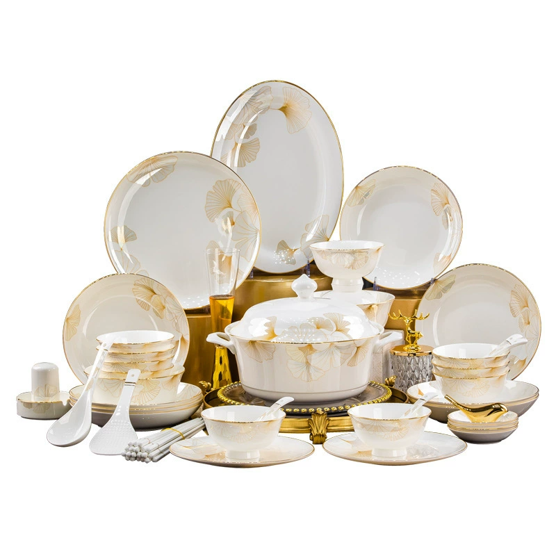 طقم أدوات مائدة بورسلين عظمي بأسلوب صيني جديد tableware view 5