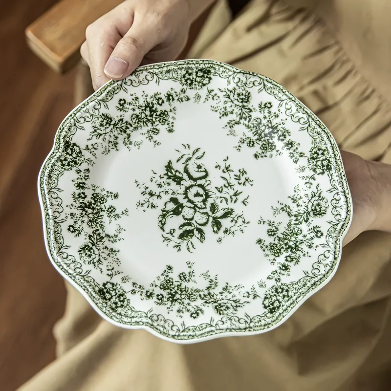 Floral French Countryside Ceramic Plate