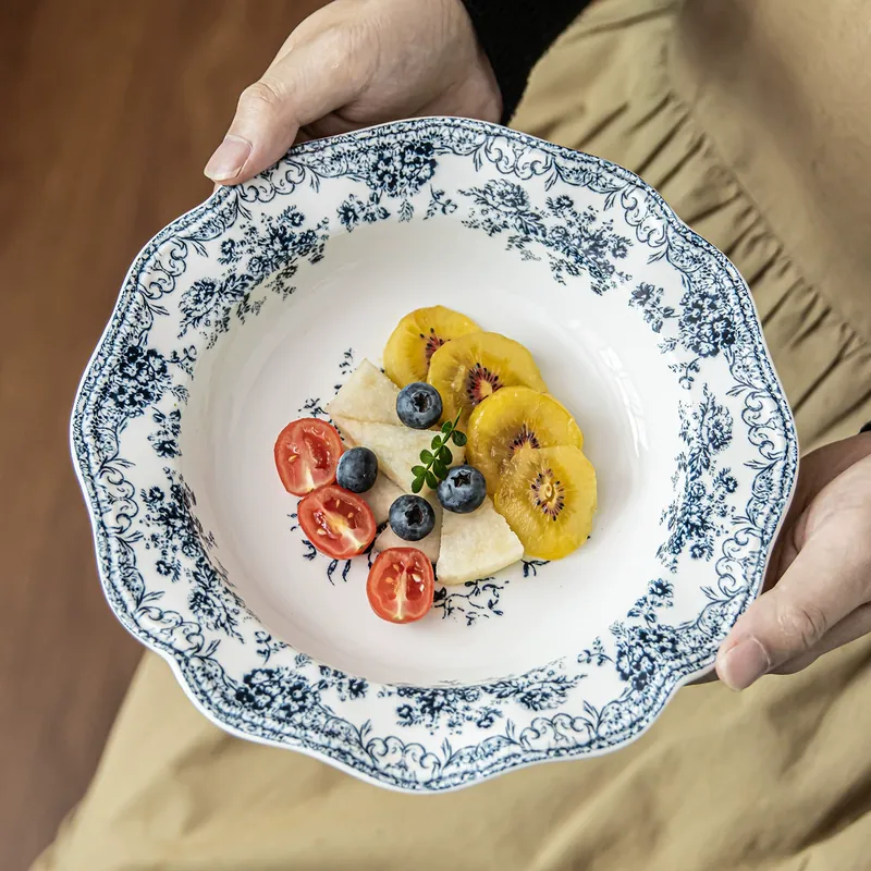 Floral French Countryside Ceramic Plate tableware view 2