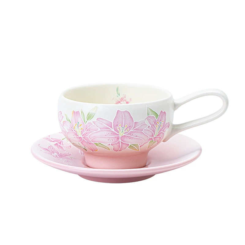 Porcelain Coffee Cup and Saucer Set tableware view 5