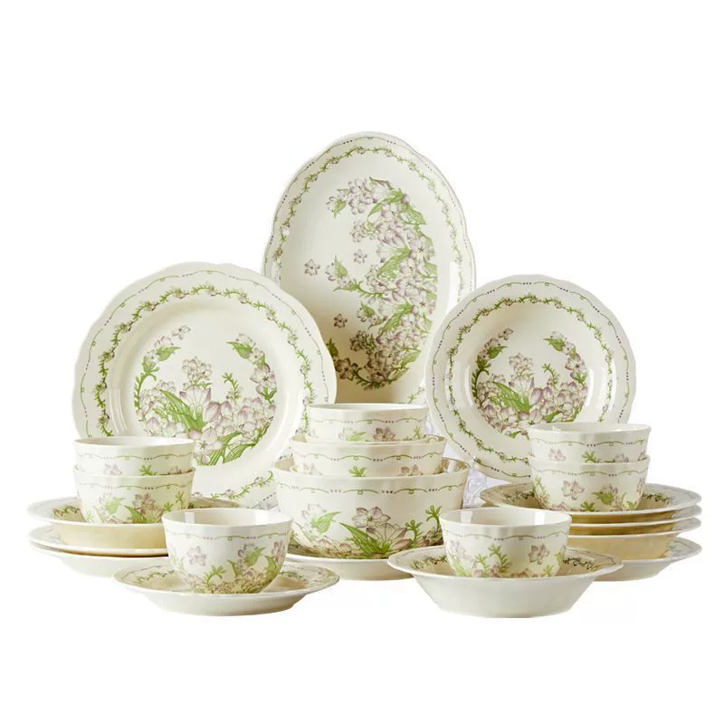 French Style Ceramic Dinner Plate tableware view 5
