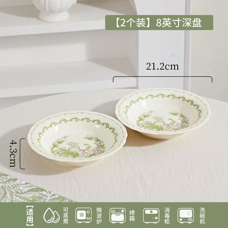 French Style Ceramic Dinner Plate tableware view 11