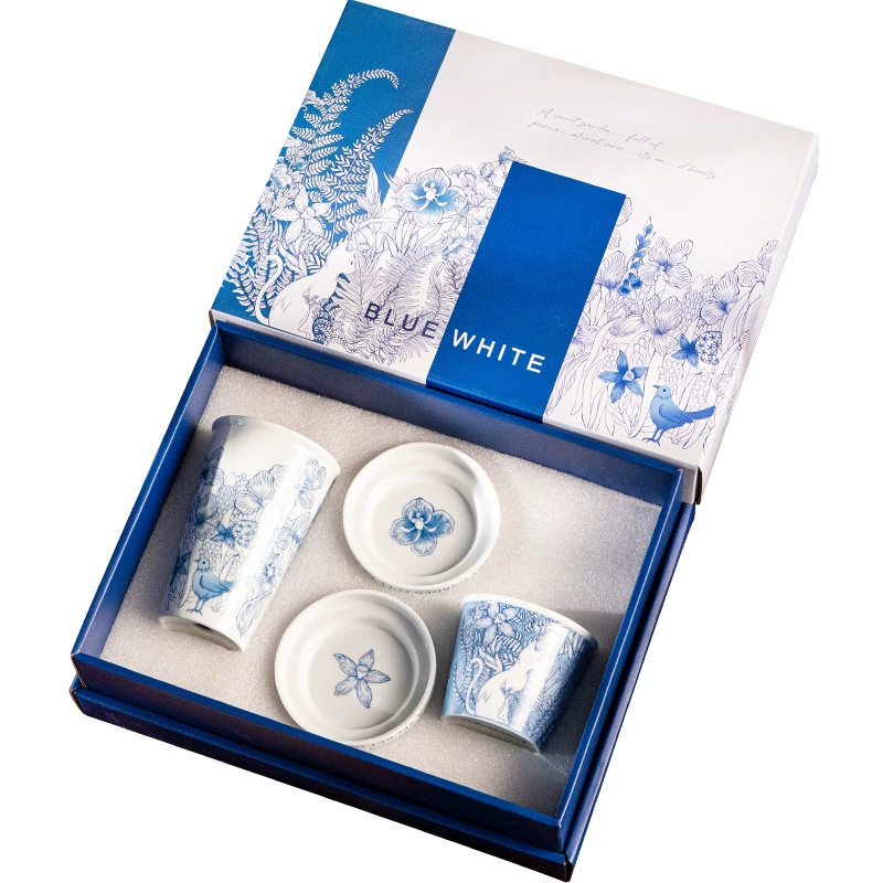 Porcelain Coffee Cup and Saucer Set tableware view 5