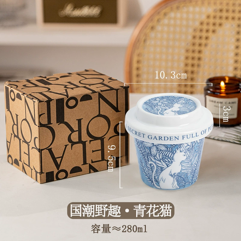 Porcelain Coffee Cup and Saucer Set tableware view 10