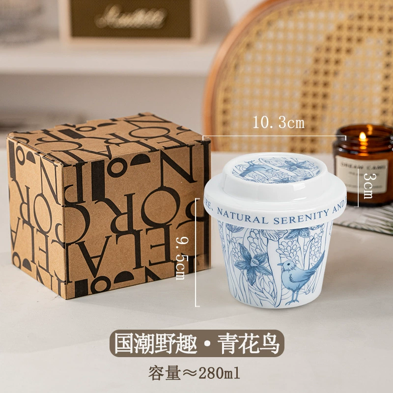 Porcelain Coffee Cup and Saucer Set tableware view 12