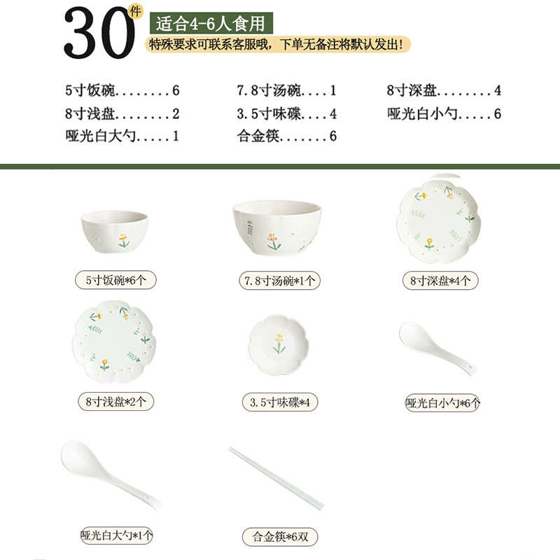 Porcelain Dinnerware Set tableware view 7