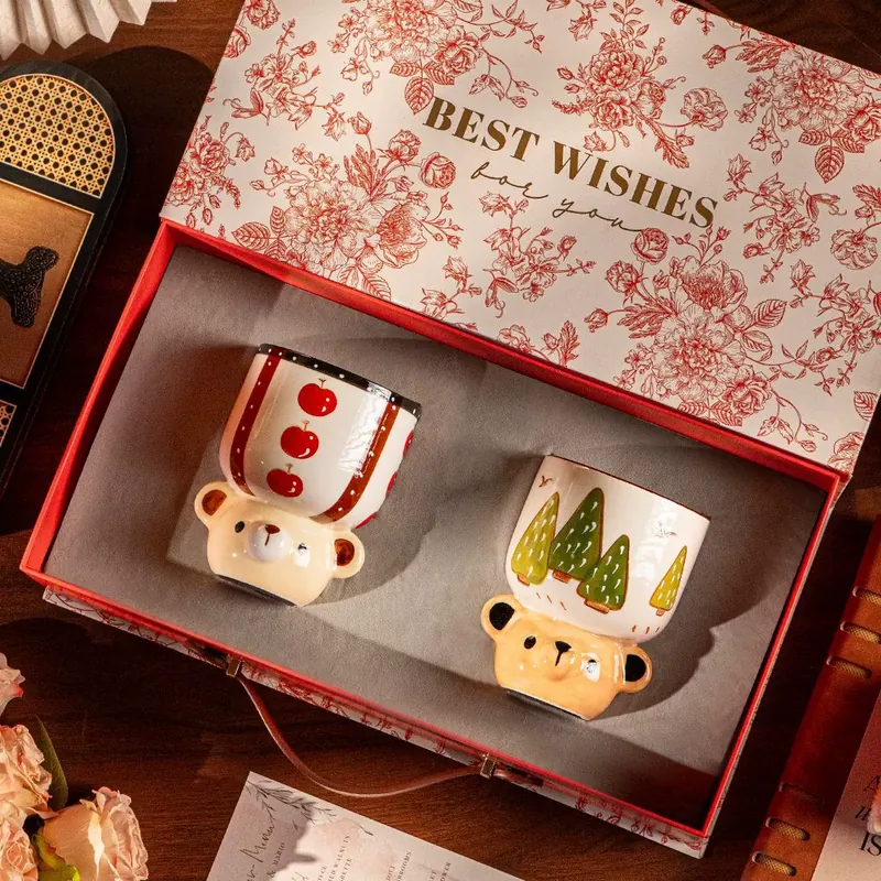 Porcelain Coffee Cup and Saucer Set