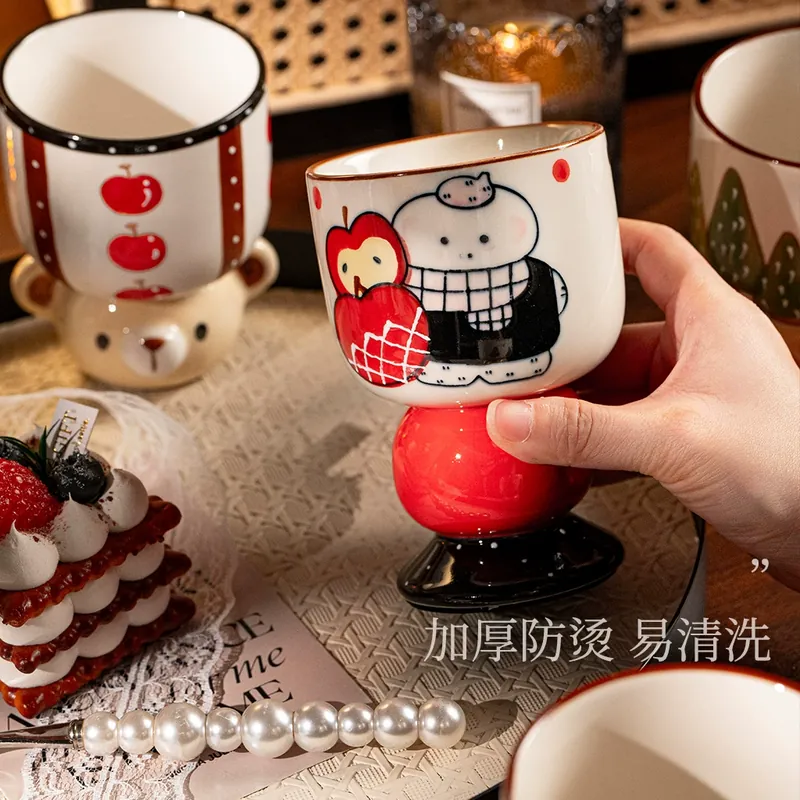 Porcelain Coffee Cup and Saucer Set tableware view 3