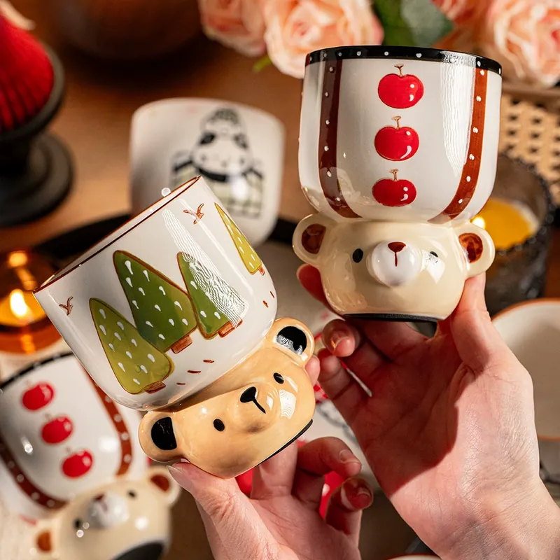 Porcelain Coffee Cup and Saucer Set