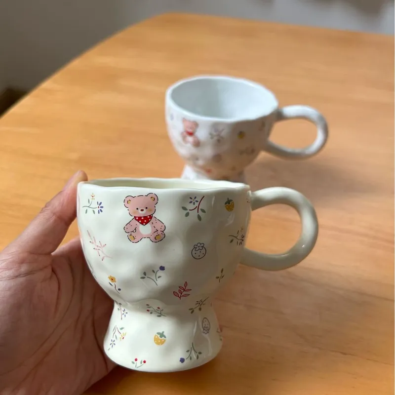 Taza de café de cerámica hecha a mano tableware view 6