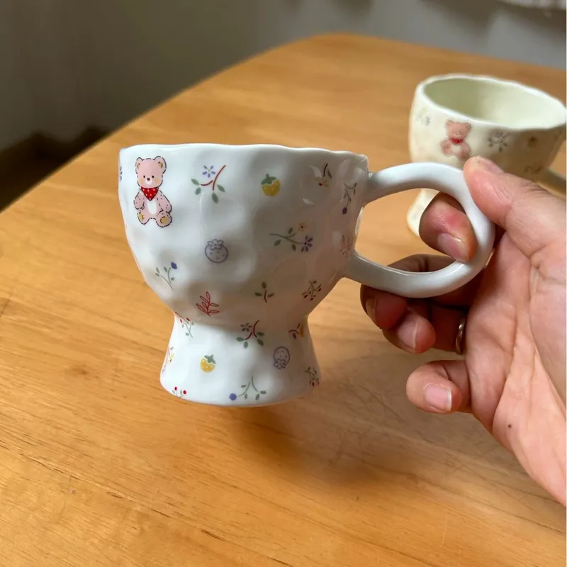 Taza de café de cerámica hecha a mano tableware view 7