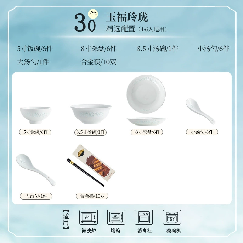 Porcelain Dinnerware Set tableware view 12