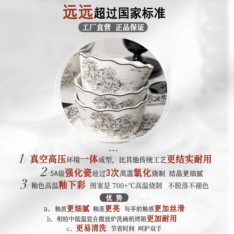 Porcelain Dinnerware Set tableware view 3