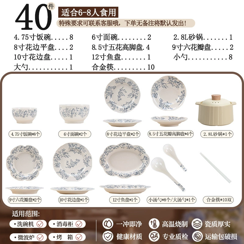 Porcelain Dinnerware Set tableware view 10