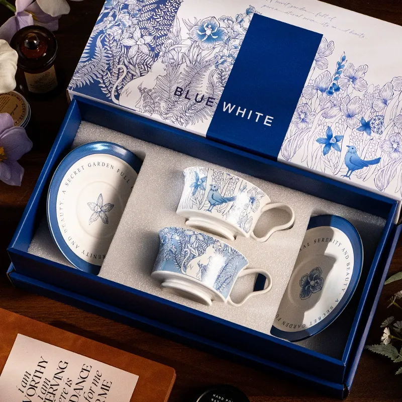 Porcelain Coffee Cup and Saucer Set