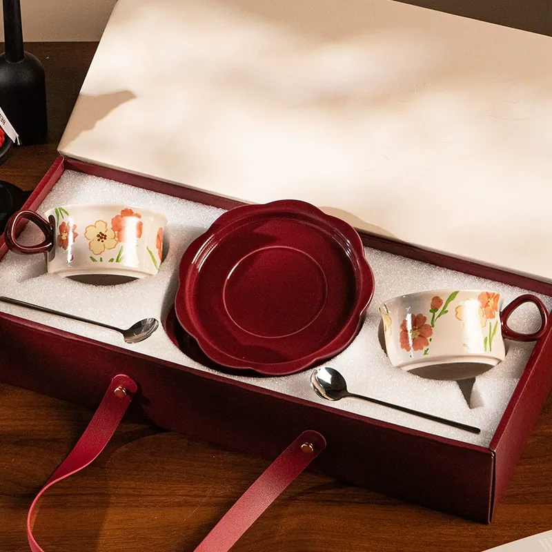 Porcelain Coffee Cup and Saucer Set