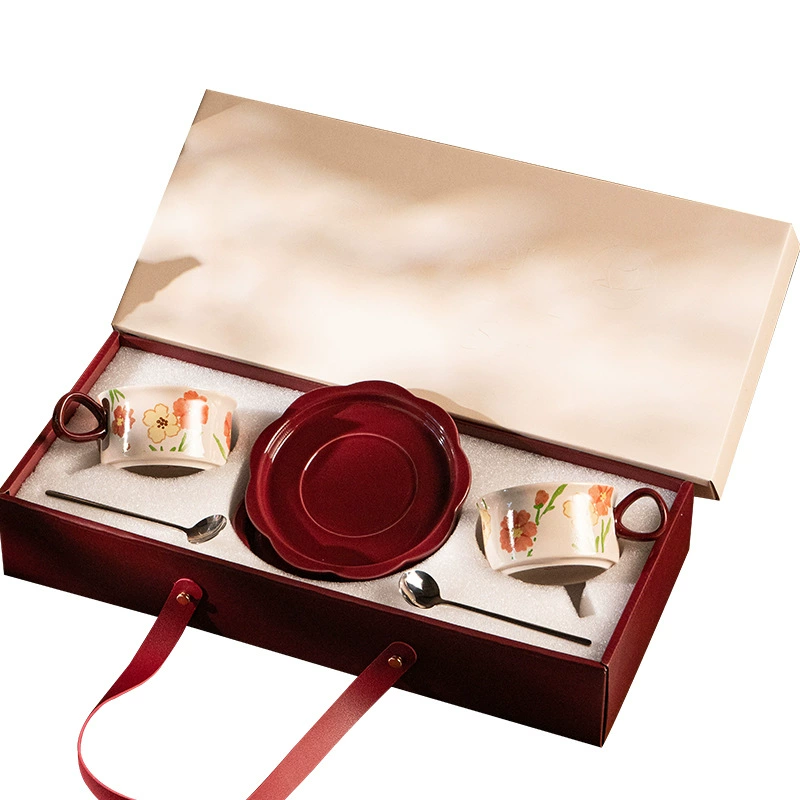 Porcelain Coffee Cup and Saucer Set tableware view 5