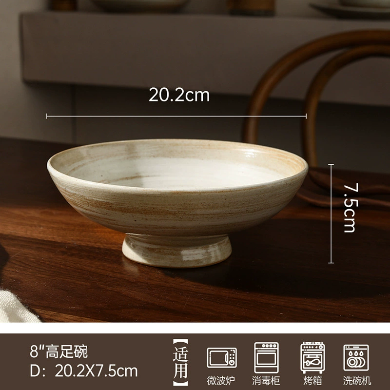Stoneware Noodle Bowl with Wood Grain tableware view 7