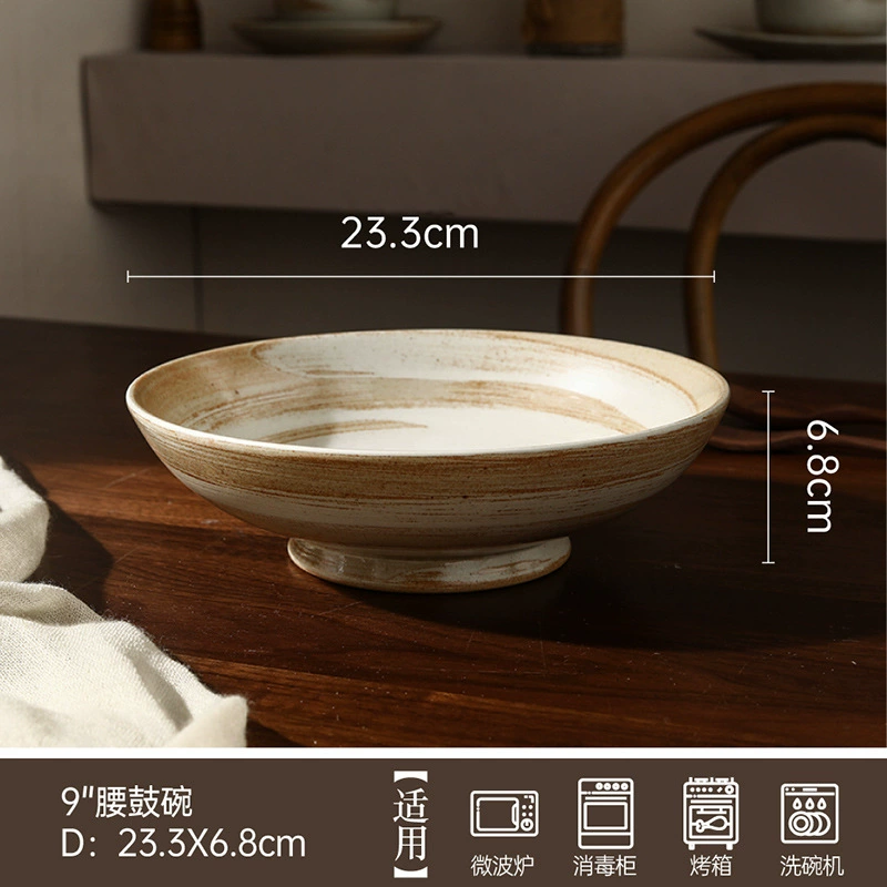 Stoneware Noodle Bowl with Wood Grain tableware view 10
