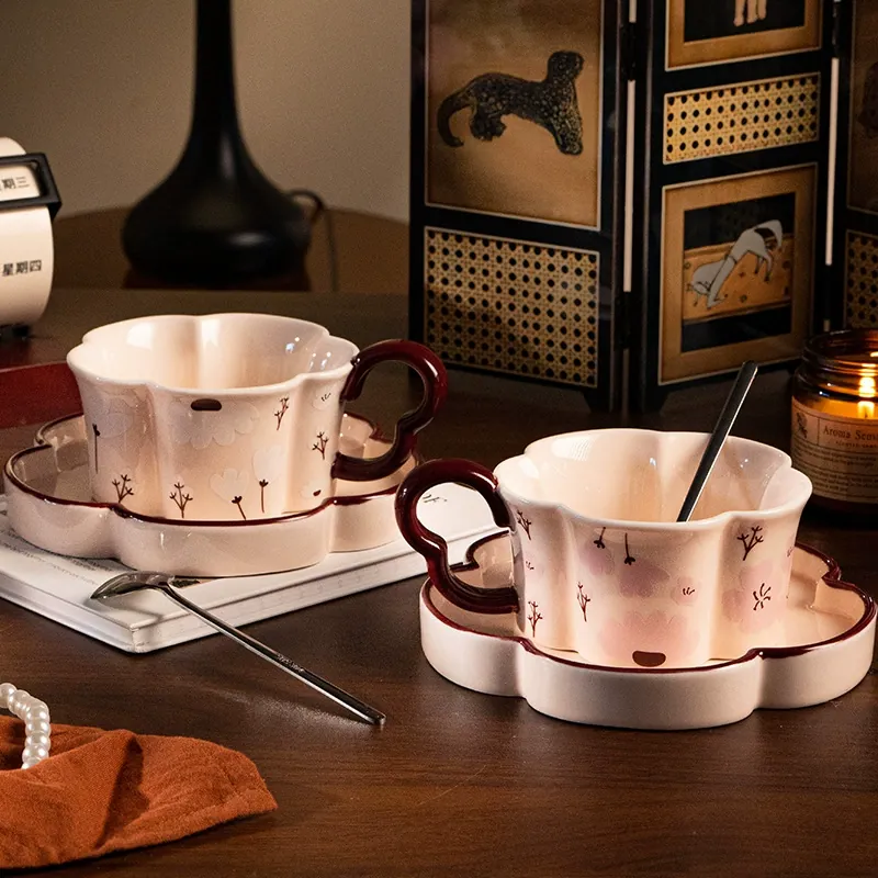Porcelain Mug and Saucer Set