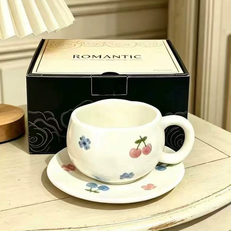 불규칙한 세라믹 커피컵 앤 소서 세트 tableware view 6