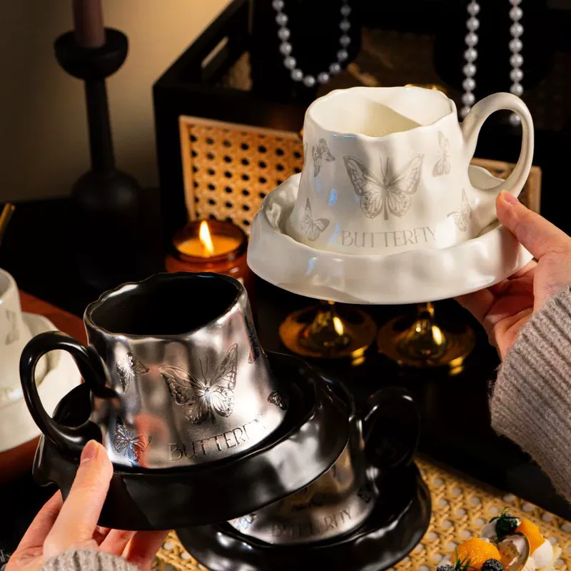 Porcelain Mug and Saucer Set