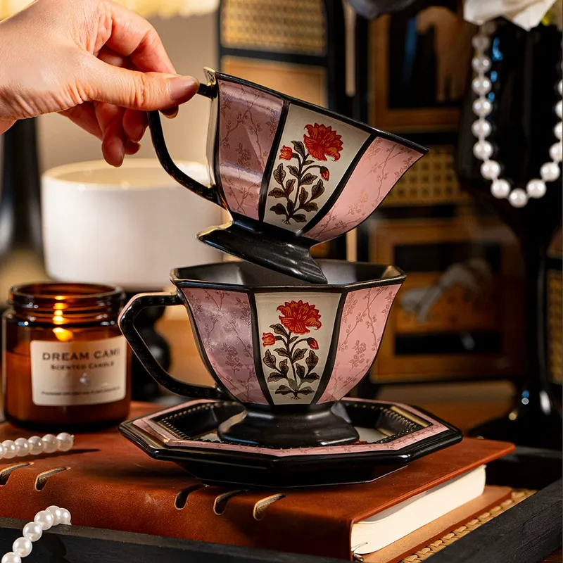 Porcelain Mug and Saucer Set