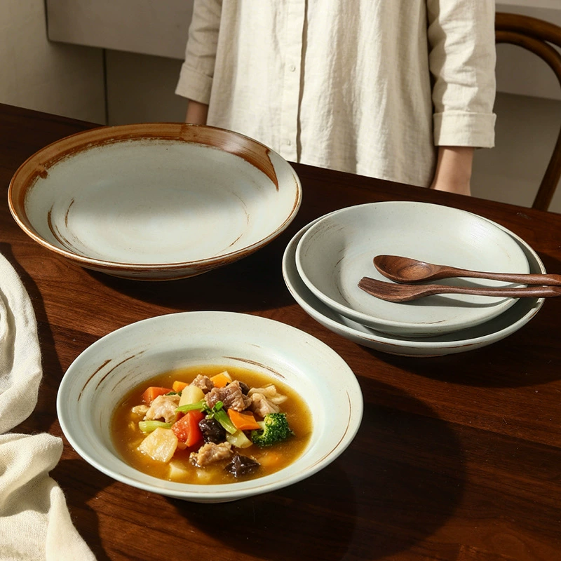 Assiette creuse en porcelaine tableware view 2