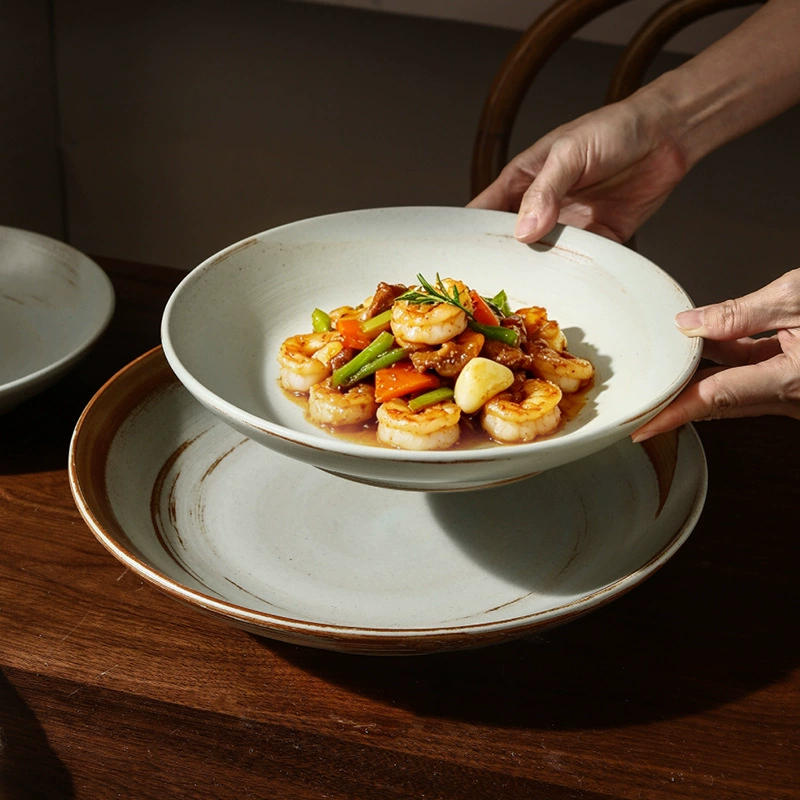 Assiette creuse en porcelaine tableware view 3