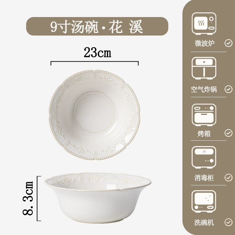 Service bol et assiette en porcelaine tableware view 8